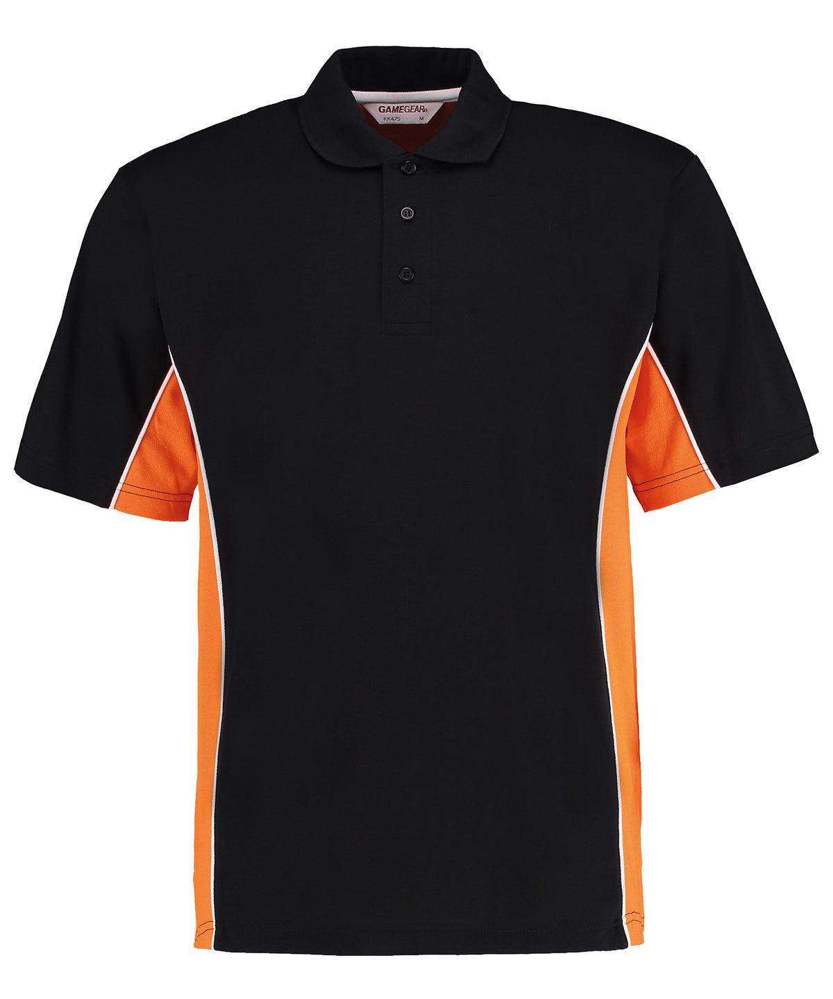 Track polo (classic fit) | black/orange/ white