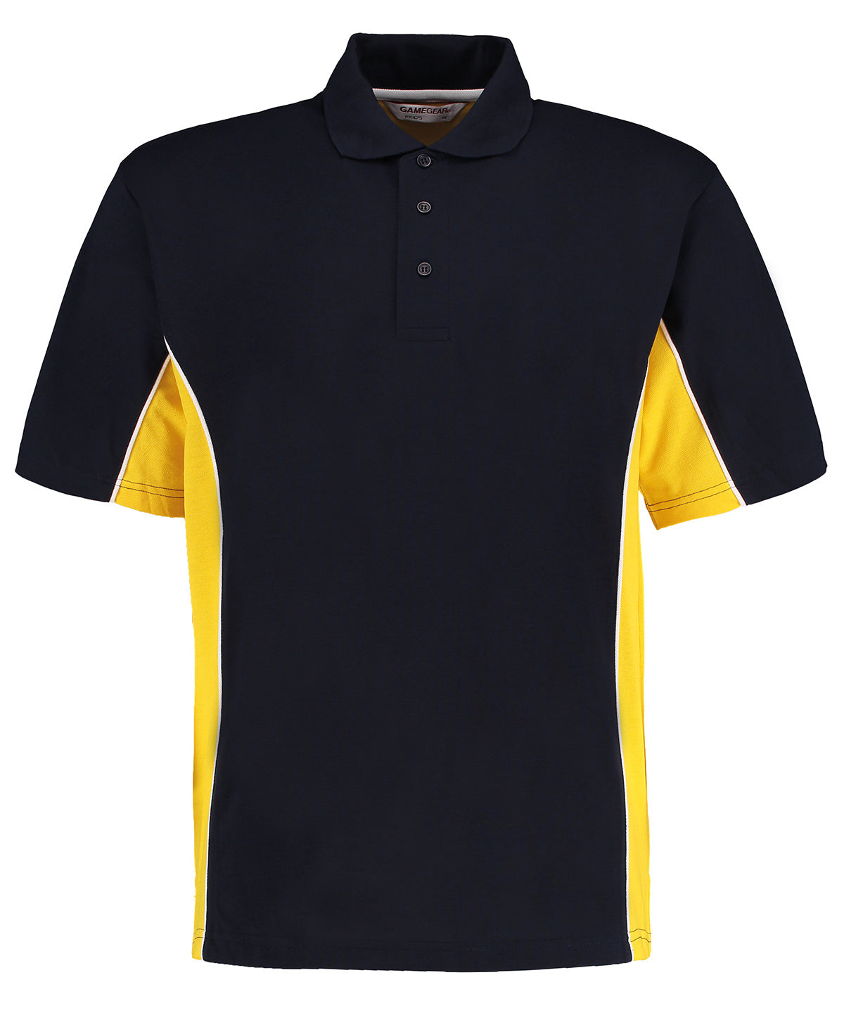 Track polo (classic fit) | Navy/Mid Yellow/White