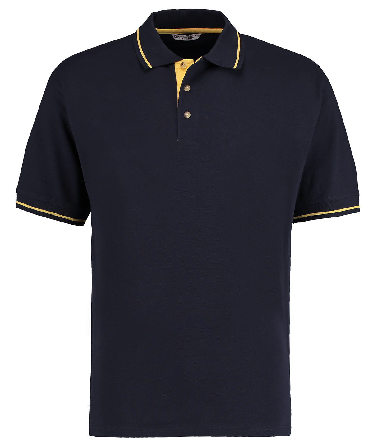 St Mellion polo (classic fit) | navy/sun yellow