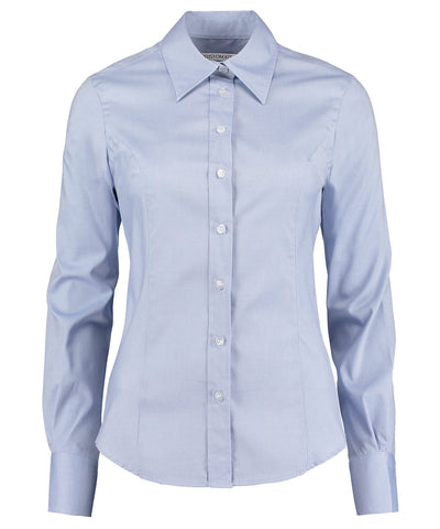 Womens corporate Oxford blouse long-sleeved (tailored fit) | light blue