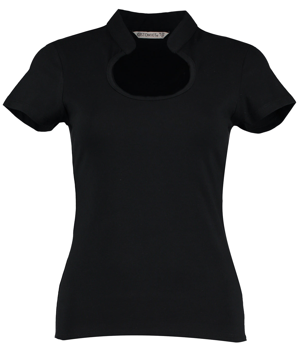 Womens corporate top keyhole neck (regular fit) | black