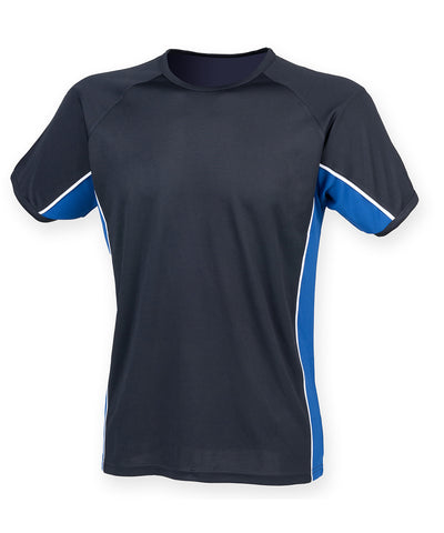 Performance panel t-shirt | navy/royal/white