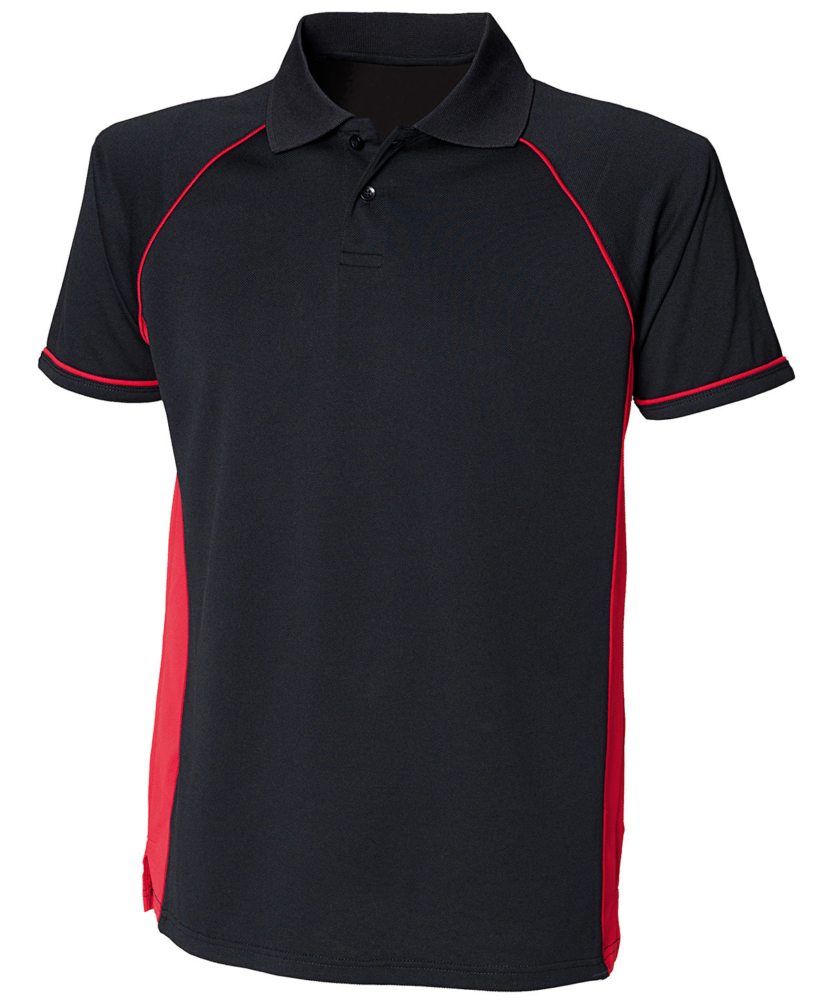 Panel performance polo | black/red/red