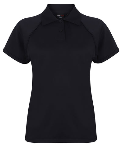 Womens piped performance polo | navy/navy