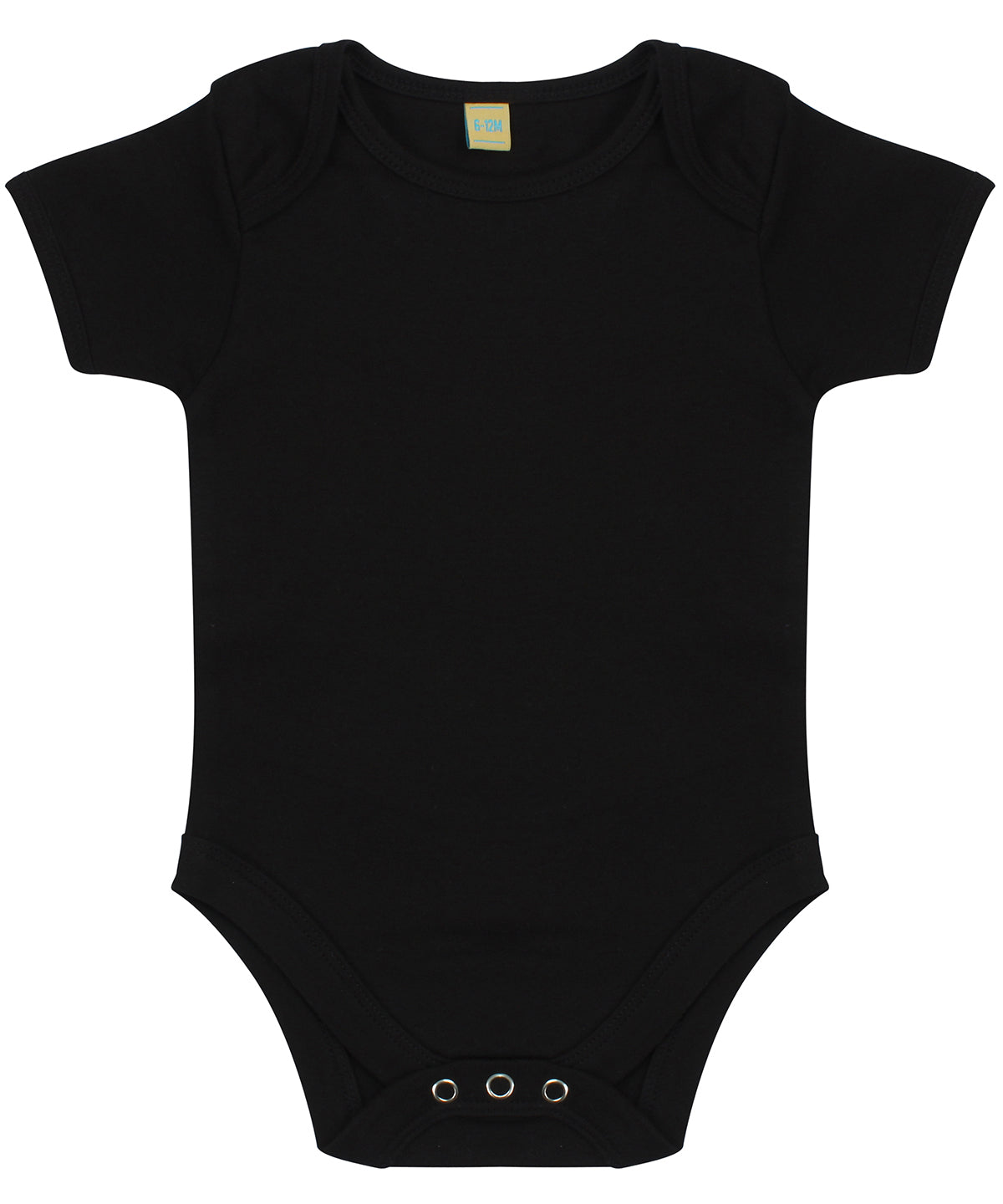 Short-sleeved bodysuit with envelope neck opening | black
