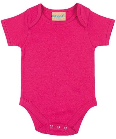 Short-sleeved bodysuit with envelope neck opening | fuchsia