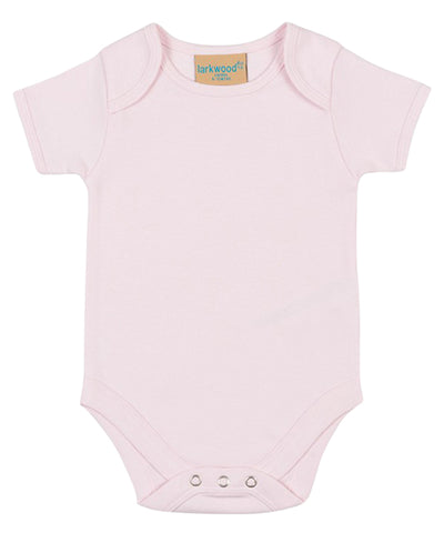 Short-sleeved bodysuit with envelope neck opening | pale pink