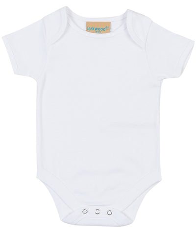 Short-sleeved bodysuit with envelope neck opening | white