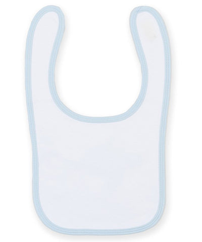 Plain and contrast bib | white/pale blue