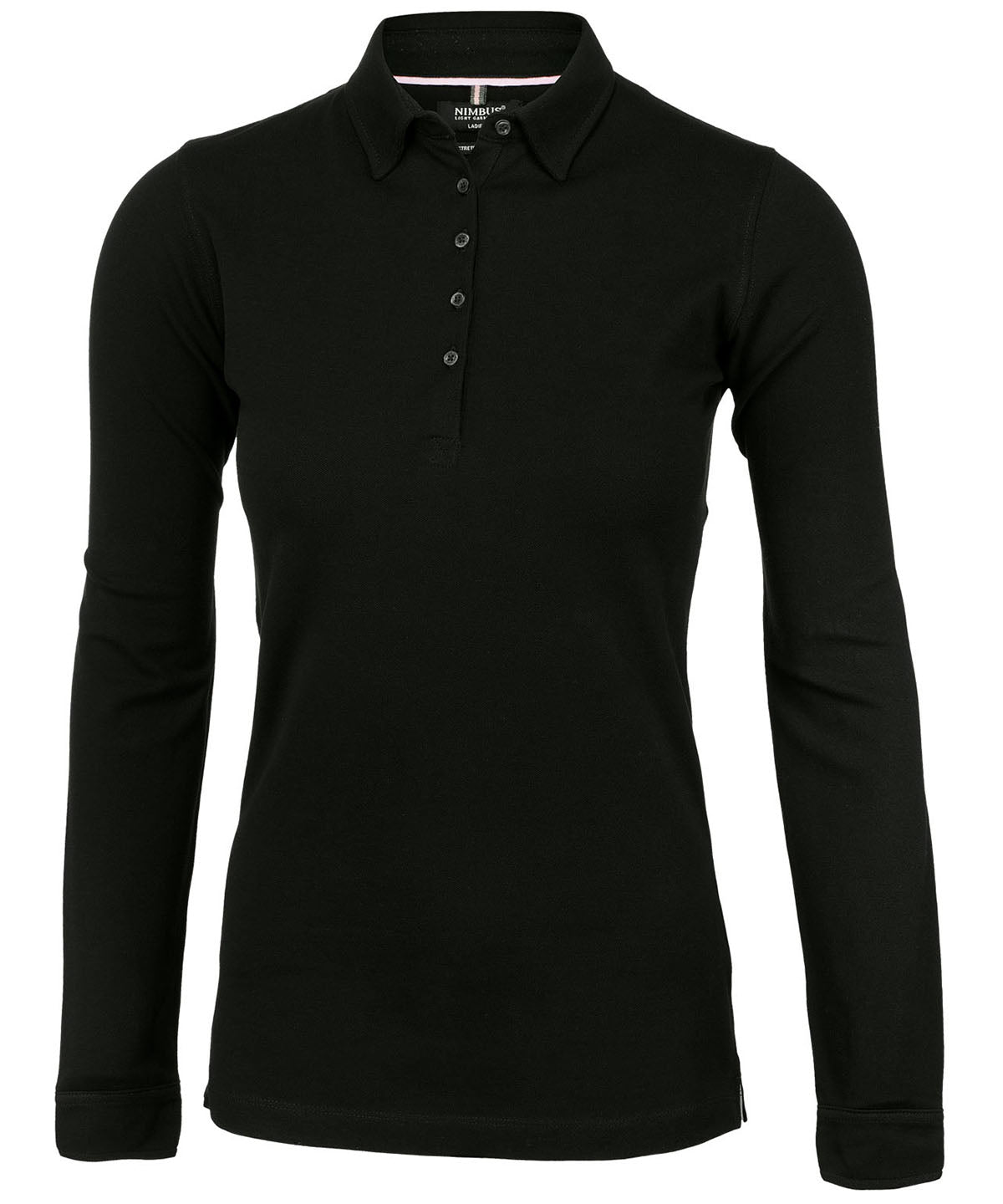 Womens Carlington  deluxe long sleeve polo | Black