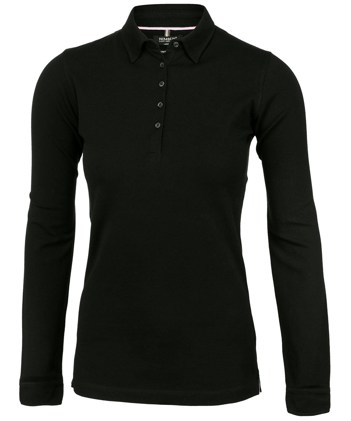 Womens Carlington  deluxe long sleeve polo | black