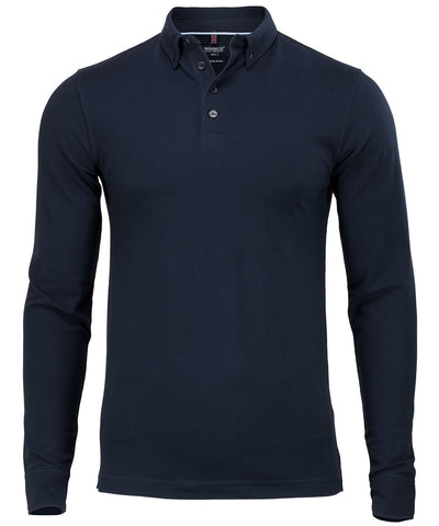 Carlington  deluxe long sleeve polo | navy