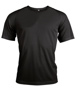 Mens short-sleeved sports T-shirt | black