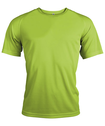 Mens short-sleeved sports T-shirt | lime