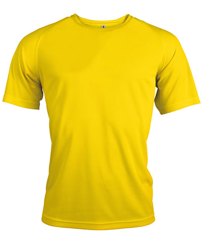 Mens short-sleeved sports T-shirt | true yellow