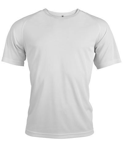 Mens short-sleeved sports T-shirt | white