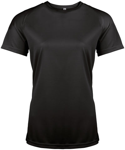 Ladies short-sleeved sports T-shirt | black