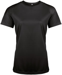 Ladies short-sleeved sports T-shirt | black