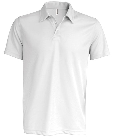 Mens short-sleeved polo shirt | white