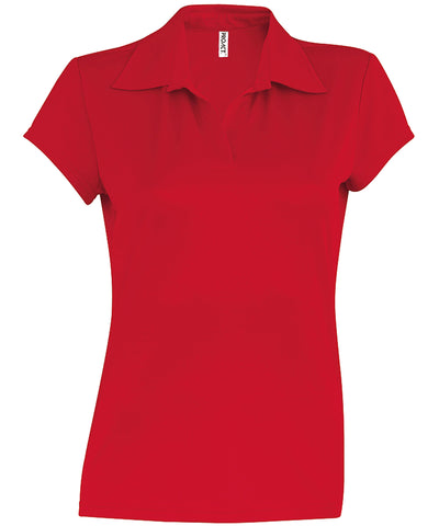 Ladies short-sleeved polo shirt | red
