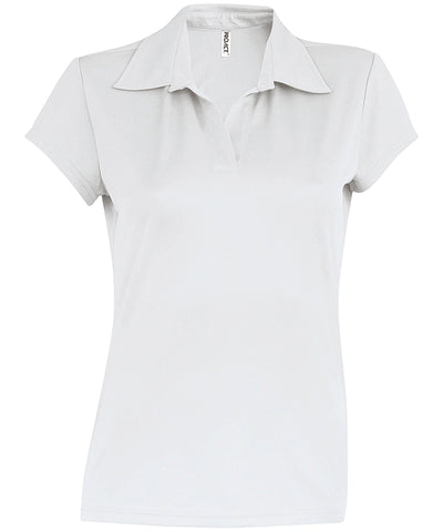 Ladies short-sleeved polo shirt | white