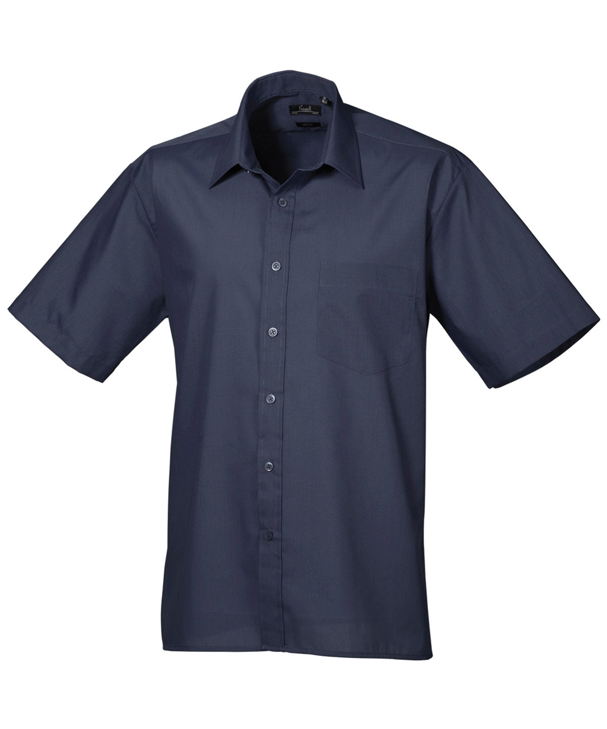 Short sleeve poplin shirt | Navy*