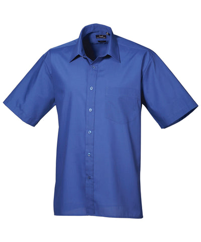 Short sleeve poplin shirt | Royal*
