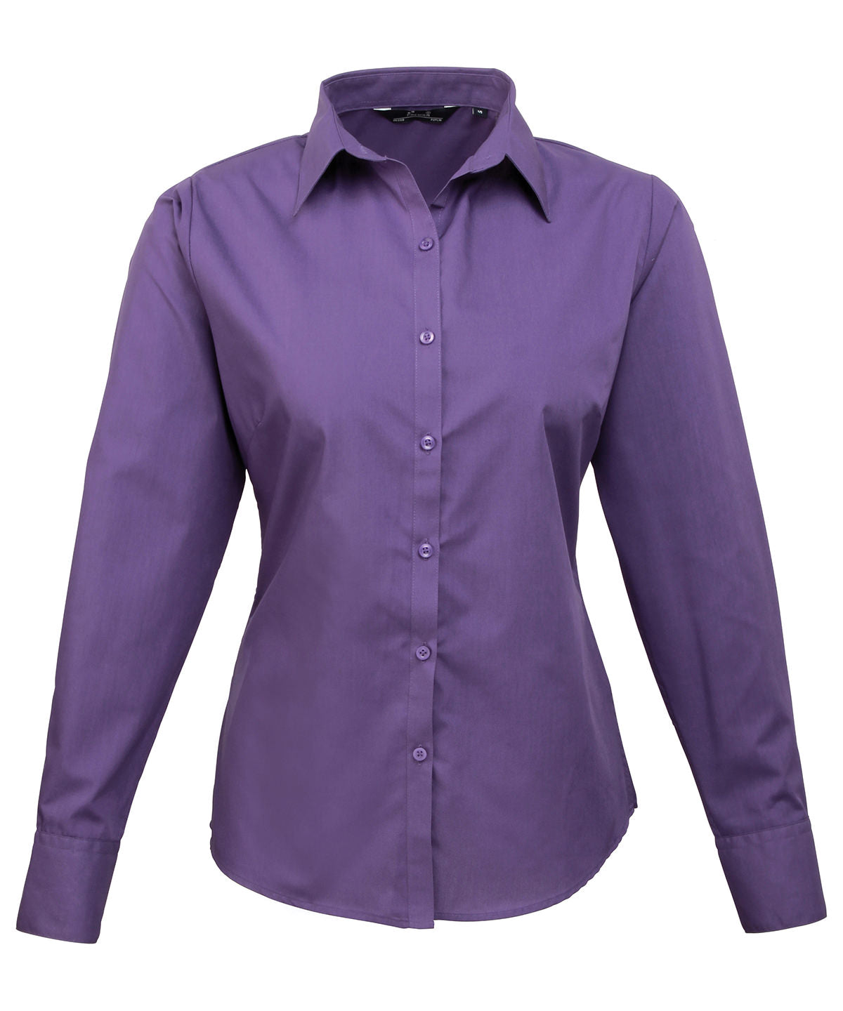 Womens poplin long sleeve blouse | purple
