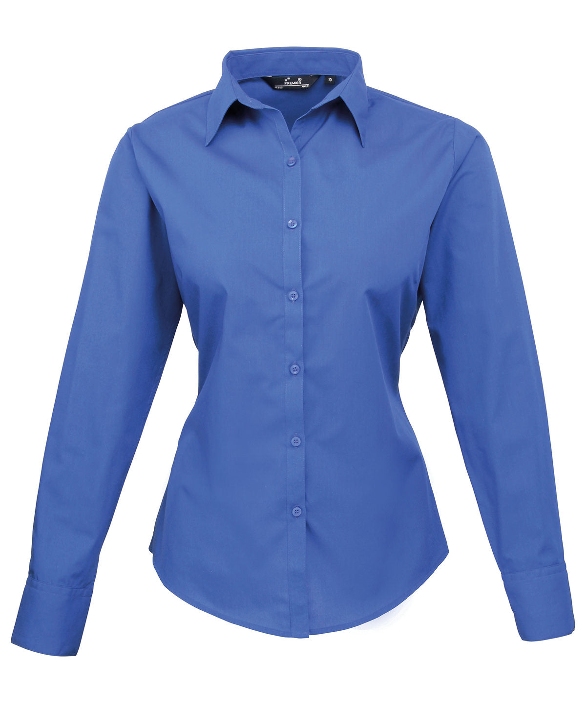 Womens poplin long sleeve blouse | royal