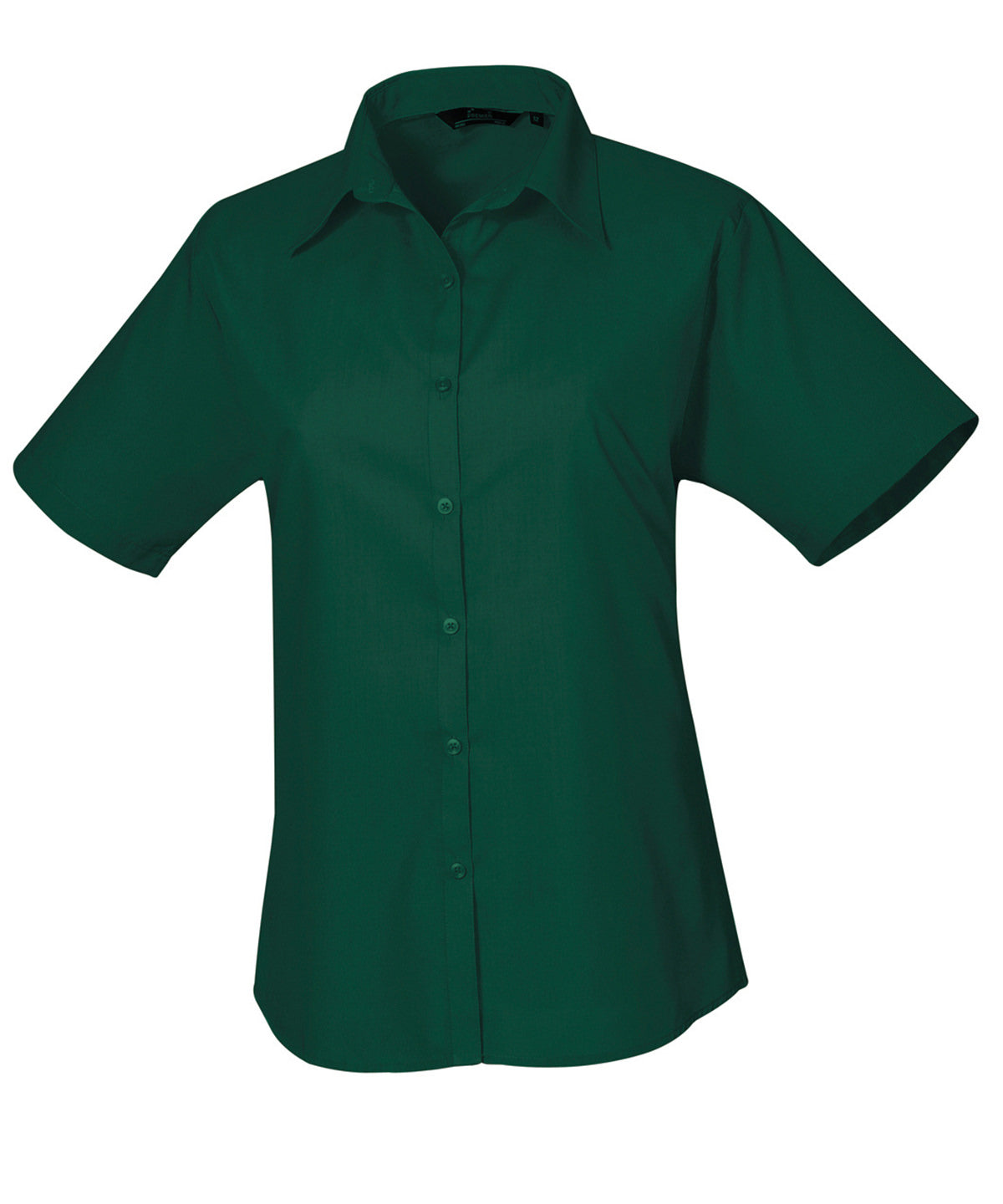 Womens short sleeve poplin blouse | bottle