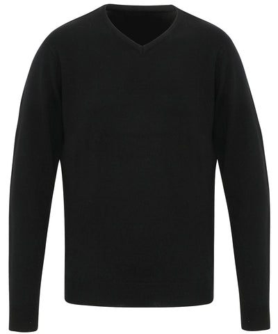 Essential acrylic v-neck sweater | black