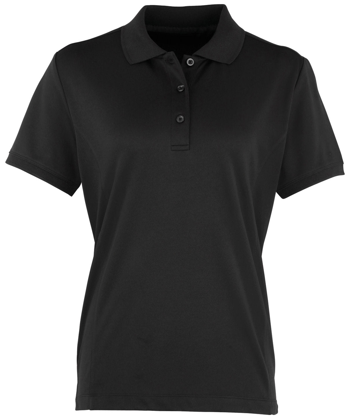 Womens Coolchecker® piqu polo | black