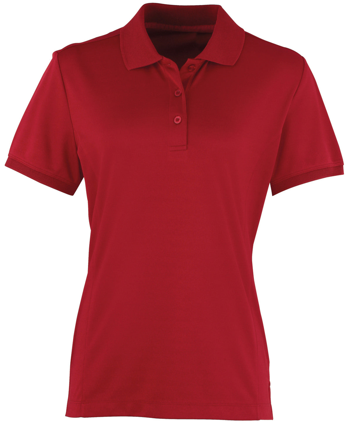 Womens Coolchecker® piqu polo | burgundy