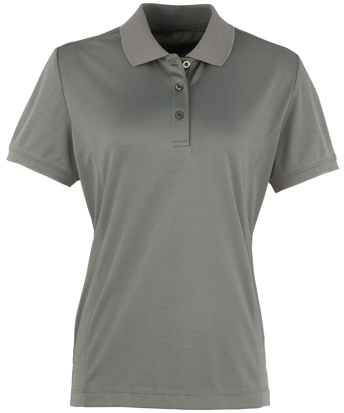 Womens Coolchecker® piqu polo | dark grey