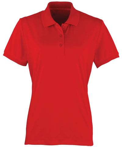 Womens Coolchecker® piqu polo | red