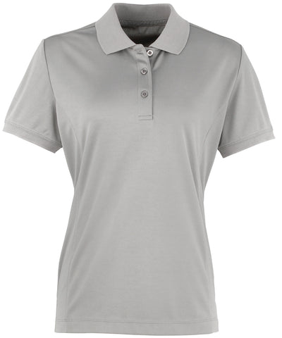 Womens Coolchecker® piqu polo | silver