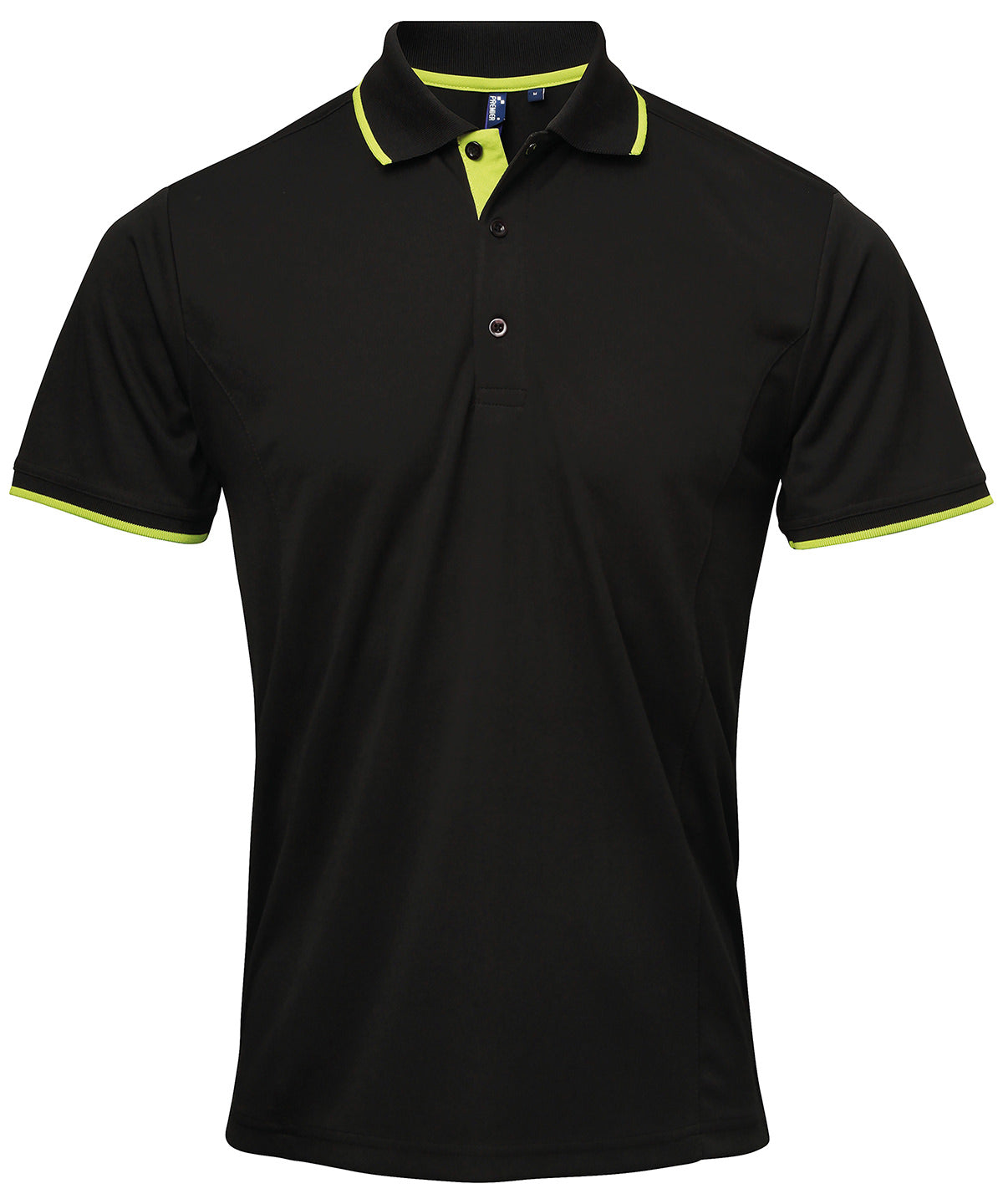 Contrast Coolchecker® polo | black/lime