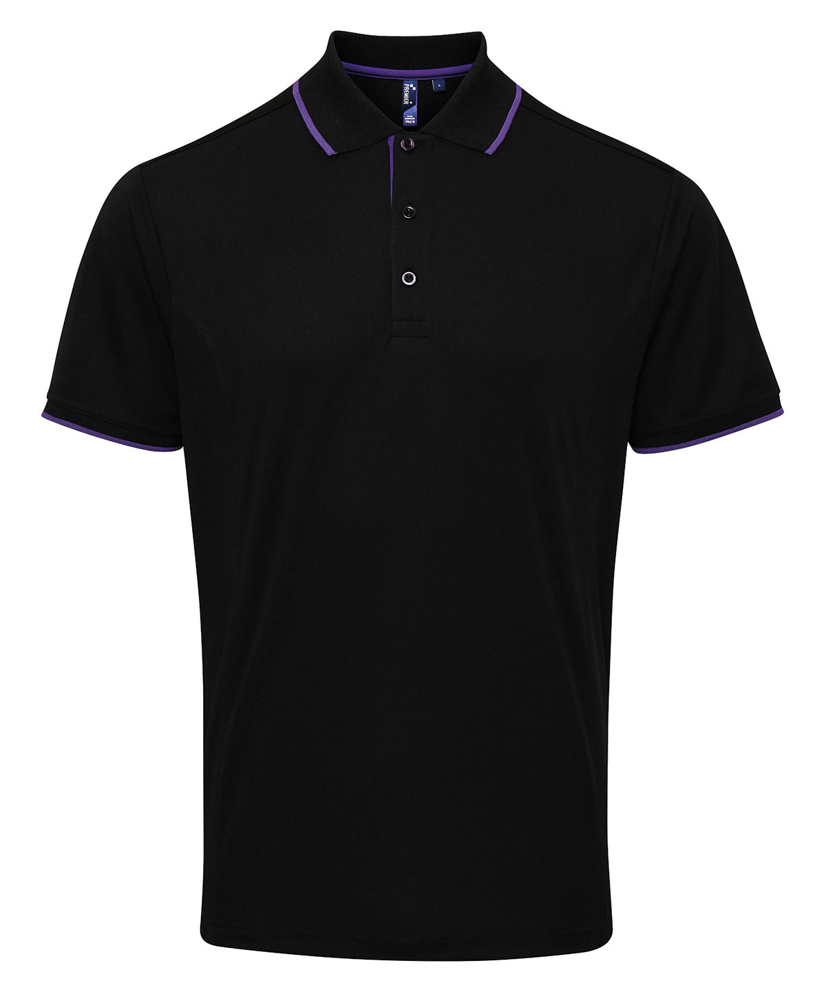 Contrast Coolchecker® polo | black/purple
