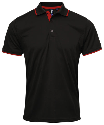 Contrast Coolchecker® polo | black/red