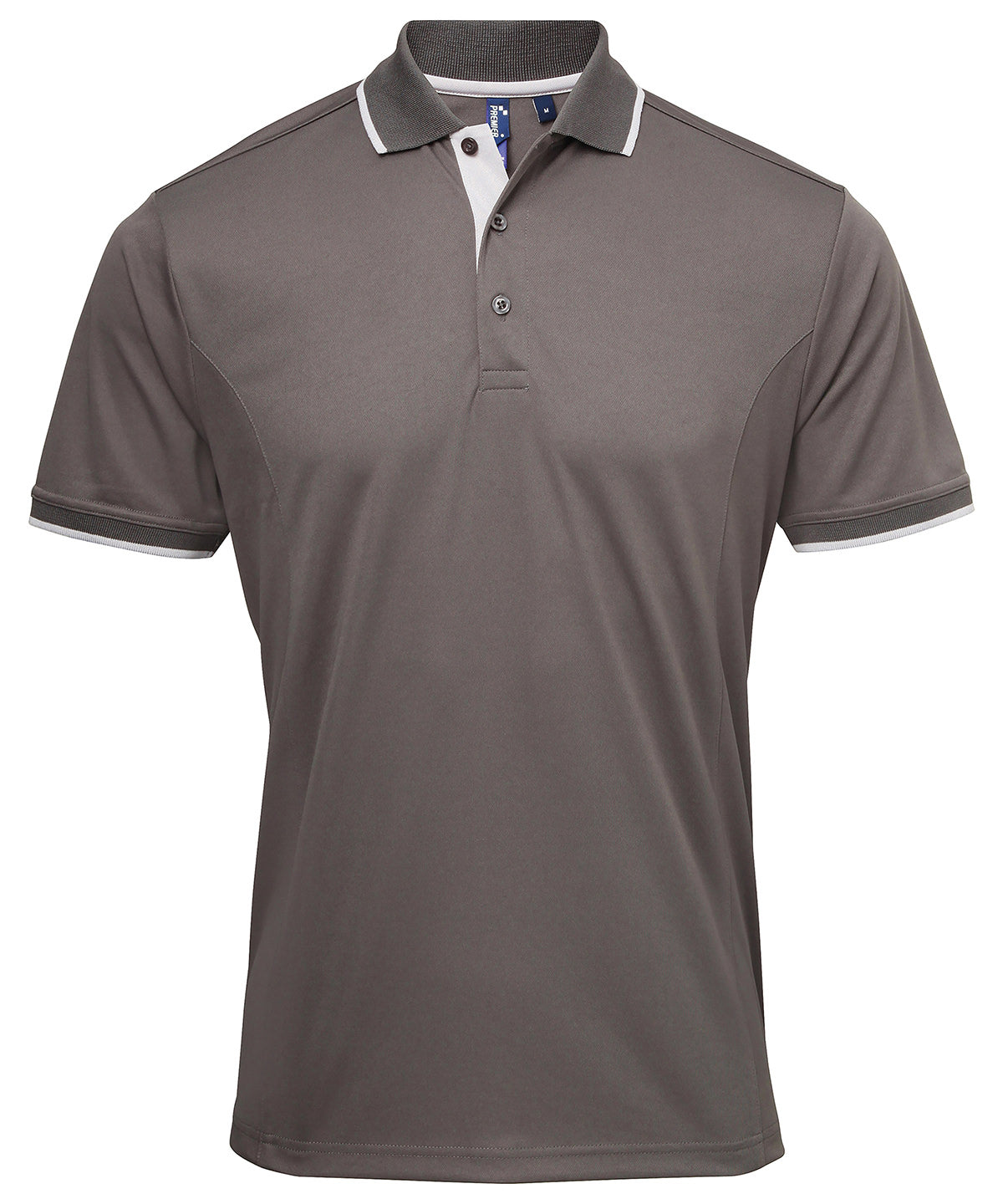 Contrast Coolchecker® polo | dark grey/silver