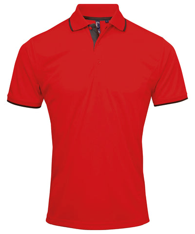 Contrast Coolchecker® polo | red/black