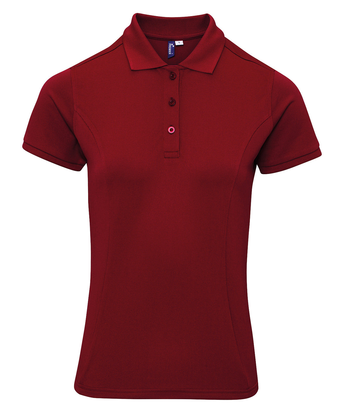 Womens Coolchecker® plus piqu polo | burgundy