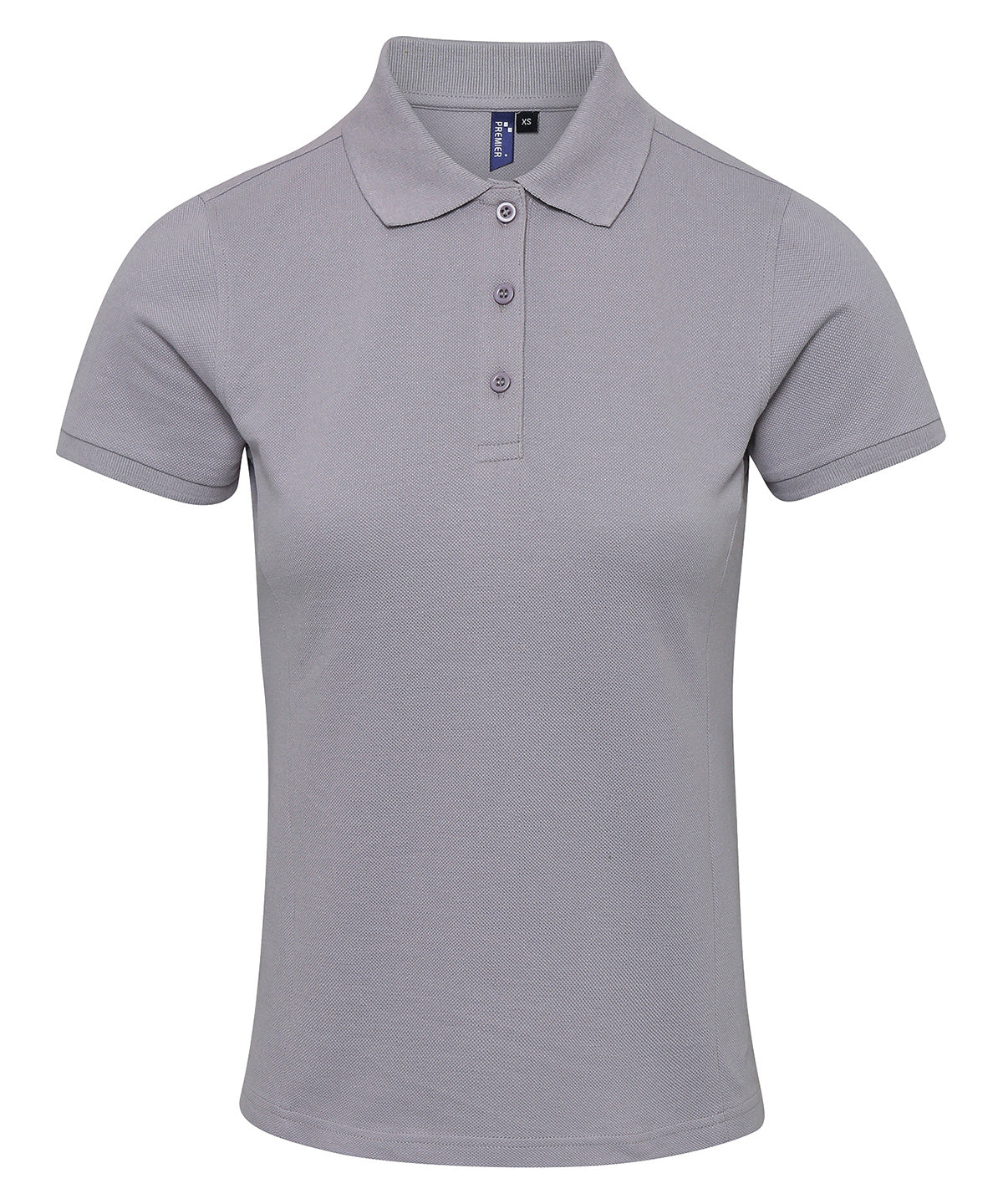 Womens Coolchecker® plus piqu polo | silver