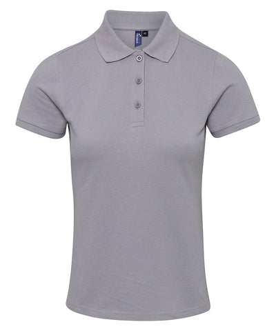 Womens Coolchecker® plus piqu polo | silver