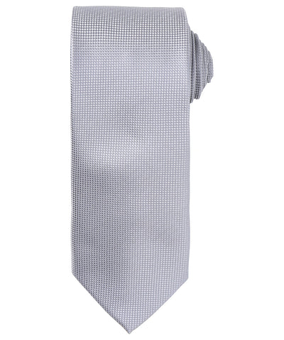 Micro waffle tie | silver