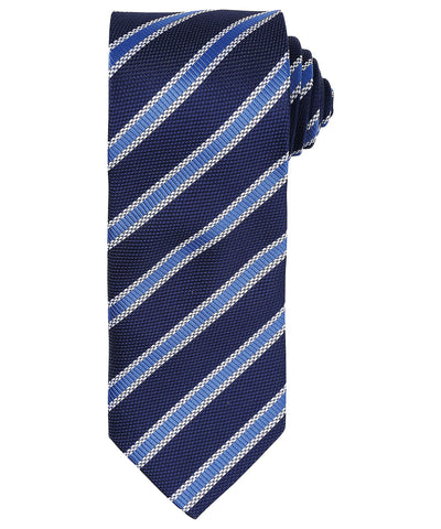 Waffle stripe tie | navy/royal