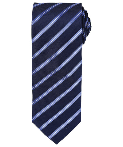 Sports stripe tie | navy/royal