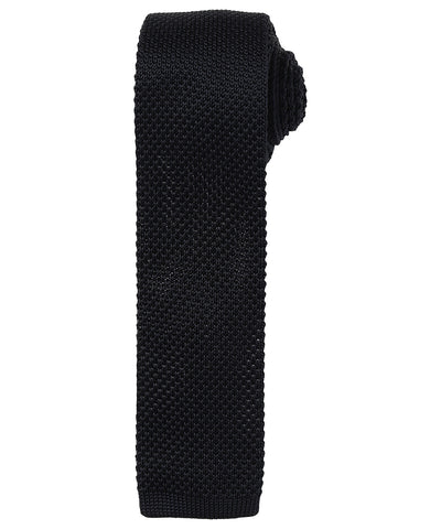 Slim knitted tie | black