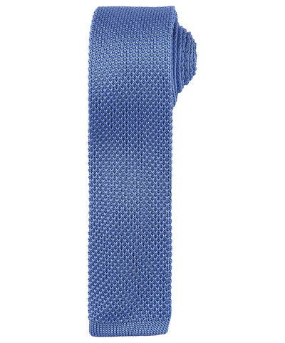 Slim knitted tie | mid blue