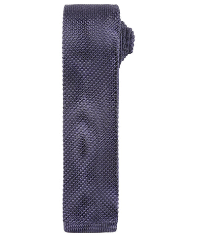 Slim knitted tie | steel